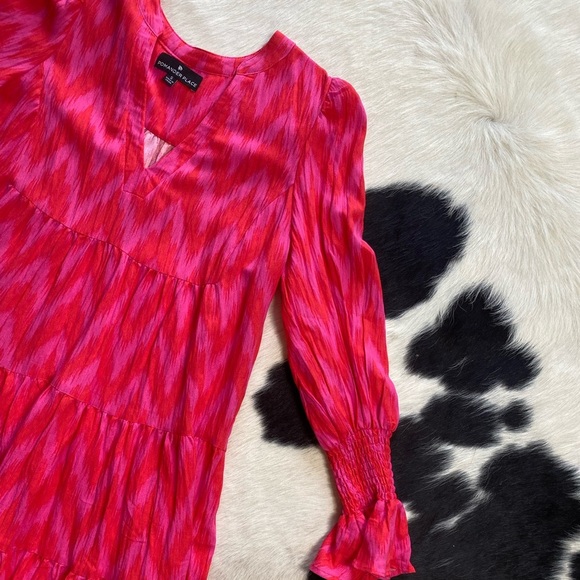 Pomander Place Hot Pink Ikat Kenzo Dress - Picture 3 of 10